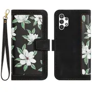 For Samsung Galaxy A13 4g/5g Card Slots Phone Stand Case Pu Leather Flower Pattern Printing Cover