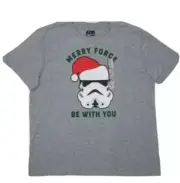 Star Wars Storm Trooper T-shirt (Adult XL) Merry Force Be With You