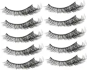WRITWAA False Lashes for Women Natural False Lashes Thick Curly Makeup Eyelashes for Parties Photography Salon Use