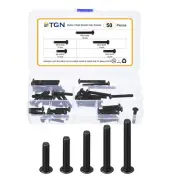 50Pcs M5-0.8x20/25/30/35/40mm Button Head Socket Cap Screws Kit Carbon Steel