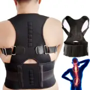 Posture Corrector Belt Back Shoulder Lower Support Magnetic Brace Lumbar
