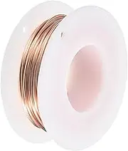 uxcell Soft Copper Wire (18 Gauge, 32.8 FT), 99.9% Pure Bare Copper Wire 1mm Solid Craft Wire for DIY Crafting Gardening Decoration (10Meter)