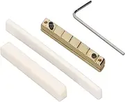 Guitar Bone Bridge Saddle and Nut for 6 String Acoustic Guitars Professional Quality Sound and Easy Installation