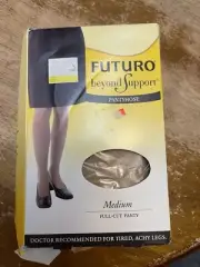 Futuro Beyond Support Pantyhose Medium Compression Beige Firm 6283