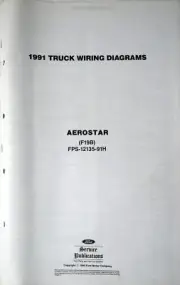 1991 Ford Aerostar Fold Out Electrical Wiring Diagrams Original