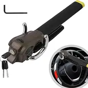 Car Steering Wheel Lock, The Club Anti Theft Device, Universal Anti-Theft Device Heavy Duty Security Car Lock with Emergency Hammer Window Breaker, Three Keys