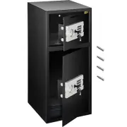 Large Double Door Security Safe Box 2.6 Cubic Feet Steel Safe Box Strong B