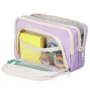 Pencil Pouch Large Capacity Pen Bag Aesthetic Pencil Case Multi Compartment