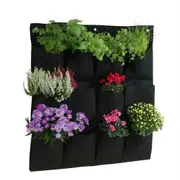 Durable Garden Vertical Planter Multi Pocket Wall Mount Living Growing Bag Felt