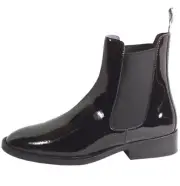 Smoky Mountain Black Shiny Boots Patent Riding Show youth 4.5