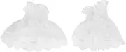 [GALPADA] 1pair Lace Wrist Cuffs Floral Ruffled Fake Sleeve Cuffs for Women Girls Detachable Fingerless Hand Sleeves Comfortable Cotton Lace for Parties Weddings Daily Wear