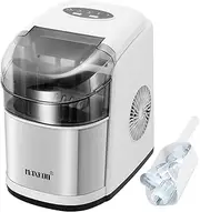Maxkon 1.7L Portable Ice Maker Machine,12KG/Day, 9 Ice Cubes Ready in 6-13 Mins,2 Sizes Bullet Shaped Self-Clean Cube Making Countertop with Ice Scoop and Basket for Home/Kitchen/Office/Outdoor