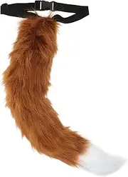 [TENDYCOCO] Faux Fur Tail Fancy Dress Cat Tail Fluffy Furry Fox Tail Fake Animal Tail Plush Tail Costume for Dress Up Performance Cosplay