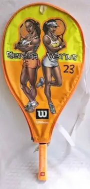 NWT Wilson Serena Venus Williams 23" Vintage Double Beam Tennis Racket W/ Cover