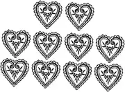 Gogogmee 10 Pack DIY Lace Heart Patches Sewing Appliques for Stylish Clothing Accessories