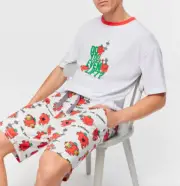 NEW PETER ALEXANDER MR MEN MR STRONG TOP + PLUSH SHORTS PJ SET XXL RRP$139.90
