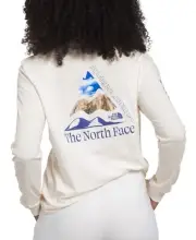 The North Face Womens Places We Love Long-Sleeve, Gardenia White/Cave Blue, S