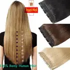 US BEST 100% Real Clip In Remy Human Hair Extensions ONE PIECE WEFT 3/4Full Head