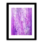 Framed Art Purple Color Drips Framed print Art Poster