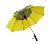 Fan Sunshade Outdoor Ultraviolet-Proof Golf Umbrella - Yellow