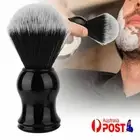 Men Shaving Bear Brush Best Badger Hair Shave Wood Handle Barber Tool(Black)