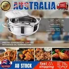 24cm Japanese Deep Frying Pot with a Thermometer Kitchen Tempura Fryer Pan