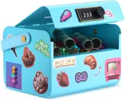 Portable Piggy Bank Small Safe Bank with Code Mini Box with Lock and Slot Money