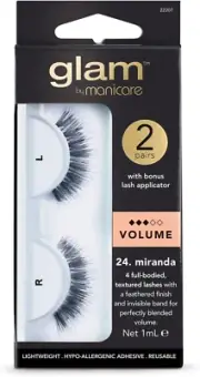 Manicare Volume Mink Effect Miranda Glam False Lashes (Pack of 2)