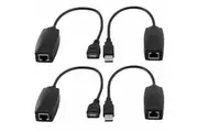 2PK PRO2 USB Male Female Extender Cable Extension Standard CAT5 50m PC Mac
