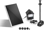Solar Pond Pump Submersible Water Fountain Battery Kit LED Lights 4FT Garden