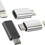 Micro USB Male to Lightning Female Adapter(3pack)Android Power Charger Converter Compatible with Samsung Galaxy S7 Active S6 Edge Nexus note 5 4 for LG V10 Stylo 3 G4 for iPhone Charge Cord Port Cable