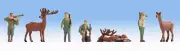 Noch 45731 Hunters (4) and Deer (3) Figure Set TT Scale