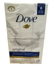 Dove Original Deep Moisturizing Beauty Bar Soap, 3.75 oz (6 Bars)