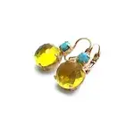 Mariana Earrings Timeless Faceted Peridot Austrian Crystals My Treasures Coll.