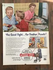 1954 Vintage Ad Reynolds Wrap And Kellogg’s The Good Fight For Fresher Food