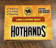 Hothands Super Warmers 50 Count Hand and Body 18 Hours Heat Max