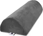 Knee Pillow for Back Sleeping, Large Half Moon Bolster Pillow for Legs Grey New