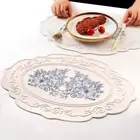 Silicone Table Mat Oval/Round Dining Mat European Placemat Wedding