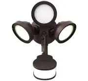 NEW Halo Motion Activated Integrated LED Flood Light Triple Head Bronze NEW
