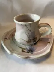 Vintage Australian Studio Pottery Mug And Plate Signed