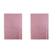 2x LVD 21cm Notebook A5 Journal/Note Writing Stationery 80 Pages Glitter Rose