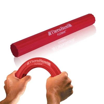 THERABAND FlexBar, Tennis Elbow Therapy Bar, Relieve Tendonitis Red - Light