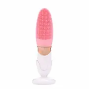 Electric Silicone Facial Cleansing Brush Face Pore Cleaner Ultrasonic Vibration Waterproof Face Washing Tool Beauty Machine Pink Colour