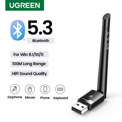 UGREEN USB Bluetooth 5.3 Adapter Audio Receiver Wireless Dongle For PC Speaker