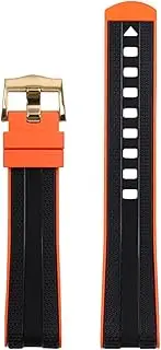 [HKIDKK] For Omega Seamaster Diver 300 300m Speedmaster Aqua-terra 150m AT150 Speedmaster Moonwatch Professional 42mm Curved End Steel Buckle Rubber Strap