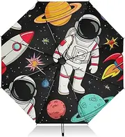 [RPLIFE] Compact Umbrella, Windproof Umbrella, Automatic Open/close, Compact Size for Women Backpacks/Handbags, Astronauts
