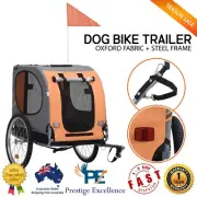 Dog Bike Trailer With Rain Cover Folding Carrier Pet Cat Bicycle Cargo Stroller