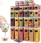 68 PCS Airtight Food Storage Containers Set BPA Free Pantry Organization Labels