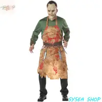 在飛比找樂天市場購物網優惠-萬聖節 服飾 血腥屠夫裝 歐美廚師 男生 血跡裝 僵屍服 C