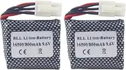 Fytoo 2PCS 9.6V 800mah Battery for S911 S912 9115 9116 9120 S912 S913 9123 S916 9112 15-DJ02 15-DJ03 High Speed Off-Road Remote Control Car Accessory